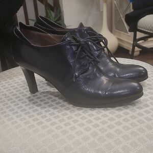 Jil Sander Black Leather Heeled Shoes 37